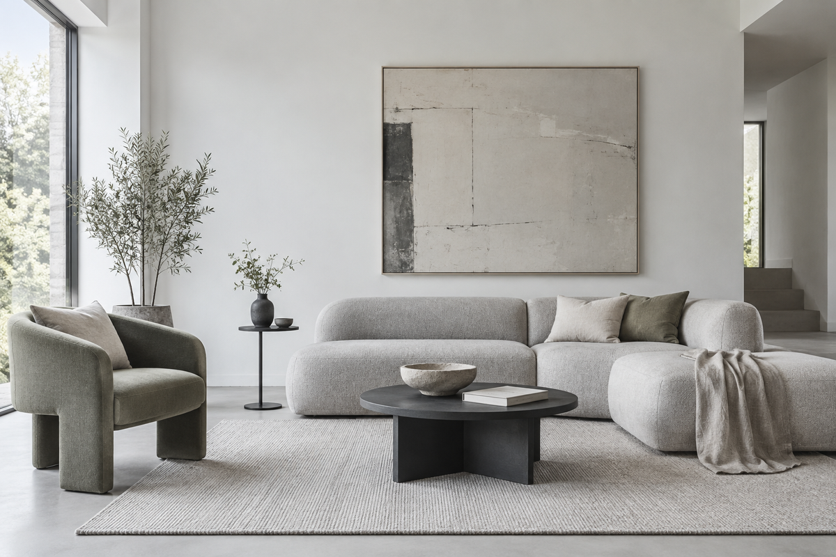 A calm, minimal living space