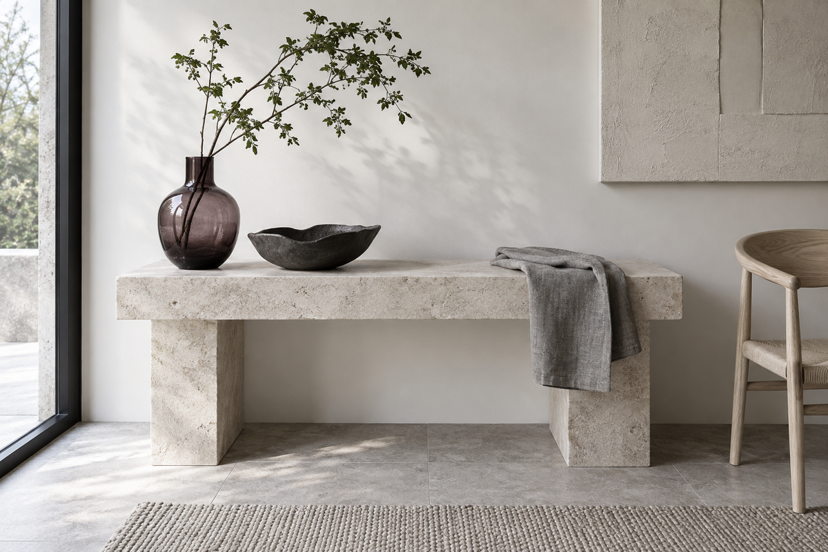 Natural materials in a modern interior
