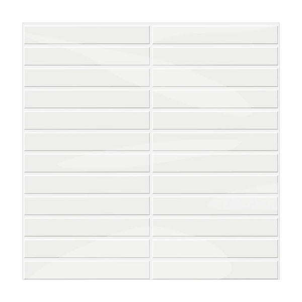Self-adhesive 3D DIY Finger Tiles in Glossy White