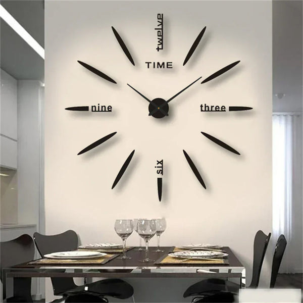 New large unique style acrylic wall clock