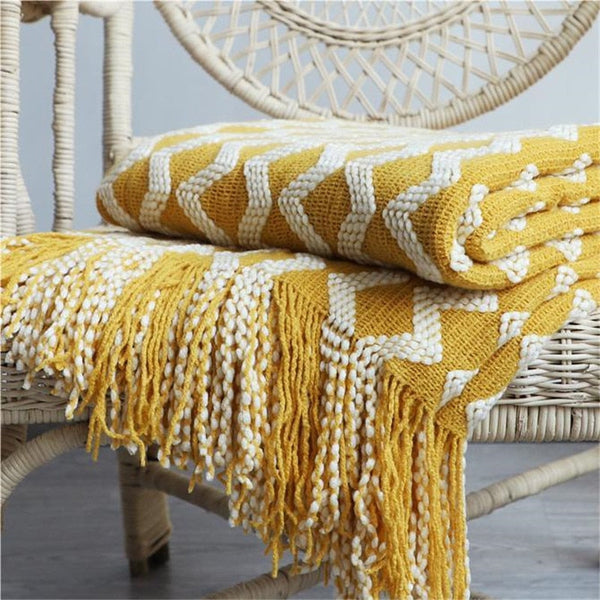YELLOW BOHO CHECK PATTERN